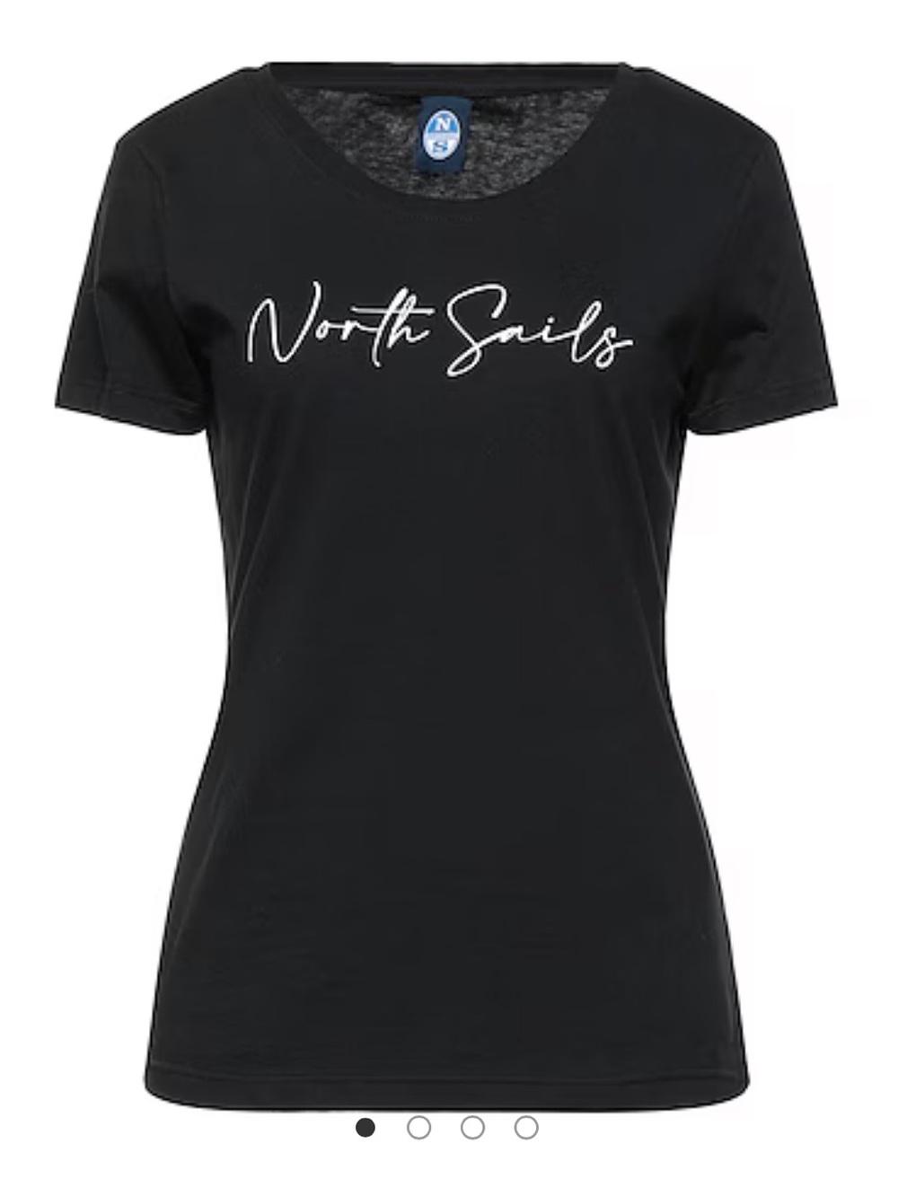 North Sails Black Tee with White Script Logo Sz M